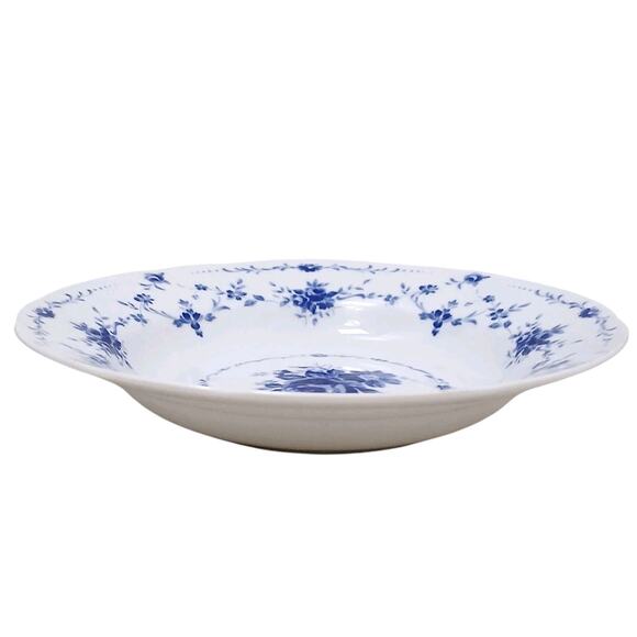 1940s Hoya China 9" Soup Plate Blue Flowers Japan Porcelain Floral Replacement - Picture 2 of 16